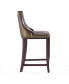 Emperor 19" L Beech Wood Faux Leather Upholstered Barstool