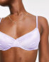 Фото #4 товара Monki satin soft bra with frill edge in lilac