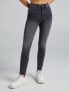 Фото #1 товара Bershka high waist skinny jean in grey