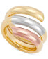 Tricolor Coil Ring in 10k Gold