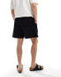 ASOS DESIGN oversized shorts in black Черный, XS - W30 - фото #3