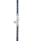 ფოტო #2 პროდუქტის Fox Chain Necklace in Stainless Steel and Blue Ion-Plate, Created for Macy's