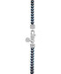 Fox Chain Necklace in Stainless Steel and Blue Ion-Plate, Created for Macy's