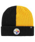ფოტო #1 პროდუქტის Men's Black Pittsburgh Steelers Fracture Cuffed Knit Hat