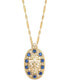 Фото #1 товара Symbols of Faith women's Oval Cross Stone Necklace