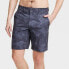 Фото #1 товара Men's 9" Leaf Printed Hybrid Swim Shorts - Goodfellow & Co Dark Gray 33