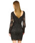 Фото #2 товара Коктейльное мини-платье с ожерельем из бисера, Lara - Черное