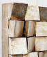 Фото #10 товара 'Textured 1' Metallic Handed Painted Rugged Wooden Blocks Wall Sculpture - 48" x 30"