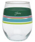 Фото #2 товара Tropical Edgeline 15-Ounce Stemless Wine Glass Set of 4