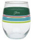 Tropical Edgeline 15-Ounce Stemless Wine Glass Set of 4