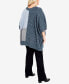 Фото #8 товара Plus Size Mia Round Neck Poncho Sweater