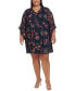 Фото #1 товара Платье Calvin Klein Chiffon Bell-Sleeve для женщин