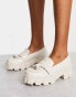 Фото #2 товара Glamorous chunky tassle loafers in off-white