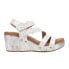 Фото #1 товара Corkys Giggle Leopard Studded Wedge Womens White Casual Sandals 41-0324-WHLP