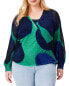 Фото #1 товара Nic+Zoe Plus Ocean Dot 4-Way Linen-Blend Cardigan Women's