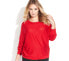 Inc International concepts Women's Crew Neck Sweater Long Sleeve Red XS