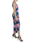 Фото #4 товара Women's Floral-Print Halter-Neck Sleeveless Maxi Dress