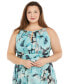 Фото #4 товара Plus Size Floral-Print Halter Maxi Dress