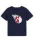 ფოტო #1 პროდუქტის Infant Boys and Girls Navy Cleveland Guardians Team Crew Primary Logo T-shirt