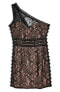 Фото #4 товара Topshop 152302 Women's One-Shoulder Lace Body-Con Dress Black Multi Sz. 4 US