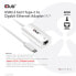 Фото #4 товара Club 3D USB3.2 Gen1 Type-C to Gigabit Ethernet Adapter M/F - USB-C - RJ-45 - 0.19 m - White