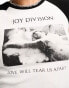 Фото #6 товара Basic Pleasure Mode joy division licenced ringer tshirt in black and white