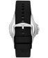 Men's Blue Greenwich Mean Time Black Silicone Watch 46mm