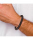 ფოტო #2 პროდუქტის Stainless Steel Brushed Brown Braided Leather Bracelet