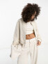 Фото #2 товара ASOS DESIGN bomber jacket in textured natural look fabric