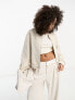 Фото #3 товара ASOS DESIGN bomber jacket in textured natural look fabric