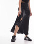 Topshop fishtail midi skirt in black