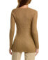 St. John V-Neck Wool Sweater Women's Tan Xs