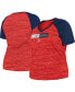 Фото #1 товара Women's Red St. Louis Cardinals Plus Size Space Dye Raglan V-Neck T-shirt