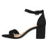 Фото #3 товара CL by Laundry Jolly Rhinestone Block Heels Womens Black Casual Sandals IJVC3SSS