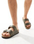 Birkenstock Arizona sandals in khaki oiled leather