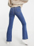 Фото #7 товара Topshop Petite Jamie flare jeans in mid blue