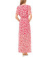 Фото #2 товара Women's Clip Dot Floral Batwing Sleeve Maxi Dress