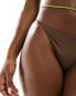 Фото #4 товара Monki v shape bikini brief in chocolate brown