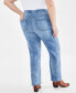 Фото #2 товара Plus Size Mid Rise Straight-Leg Pull-On Jeans, Created for Macy's