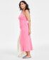 ფოტო #3 პროდუქტის Women's Knit Ribbed Midi Dress, Created for Macy's