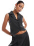 Фото #1 товара NA-KD x Durnels co-ord fitted waistcoat in black