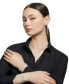Фото #5 товара Swarovski silver-Tone Crystal Flower Collar Necklace, 14-1/8" + 1" extender
