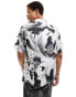 AllSaints Frequency short sleeve shirt in white floral