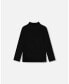 ფოტო #1 პროდუქტის Toddler Girls Super Soft Brushed Mock Neck Top Black - Toddler|Child