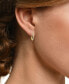 ფოტო #2 პროდუქტის Lab-Created Diamond Extra Small Hoop Earrings (1/10 ct. t.w.) in 10k White or Yellow Gold