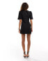 Фото #3 товара Ghospell ruched mini dress in black