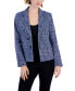 Фото #1 товара Women's Tweed Faux-Double-Breasted Blazer, Created for Macy's