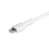 Фото #7 товара StarTech.com 3 foot (1m) Durable White USB-C to Lightning Cable - Heavy Duty Rugged Aramid Fiber USB Type A to Lightning Charger/Sync Power Cord - Apple MFi Certified iPad/iPhone 12 - White - USB C - Lightning - 1 m - Male - Male