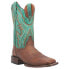 Фото #2 товара Laredo Babs Leather Embroidery Square Toe Cowboy Womens Brown, Green Casual Boo