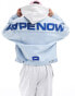 Фото #2 товара Aape By A Bathing Ape denim jacket with removable hood in lightwash blue